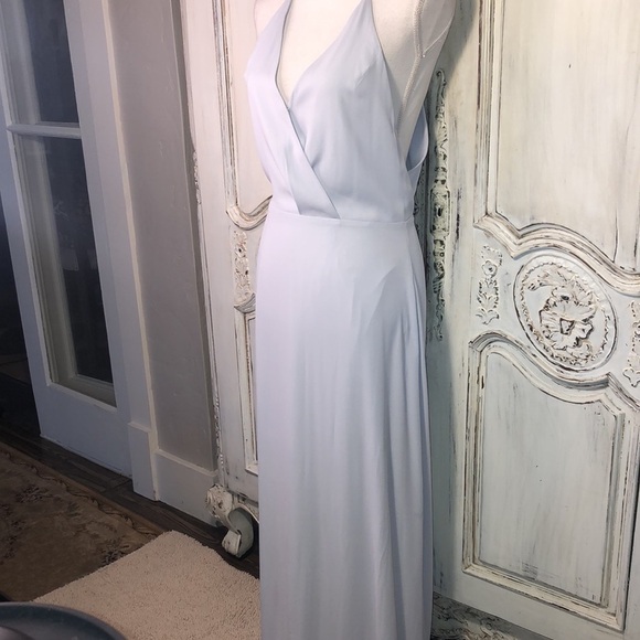 LUSH Softest Blue Spaghetti Strap Maxi Dress Size Medium - Picture 3 of 13